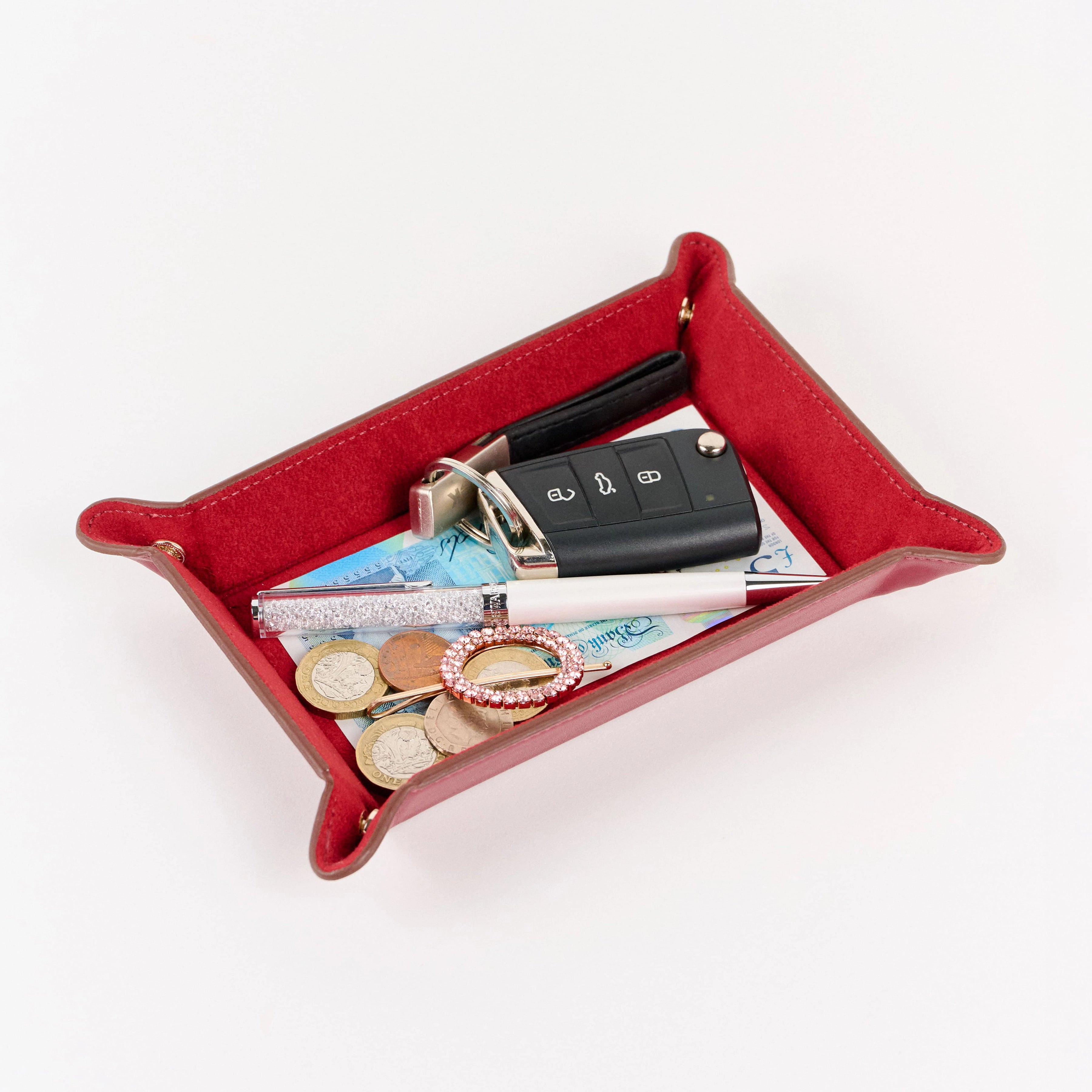 Table Top Organizer Tray | Cherry Red