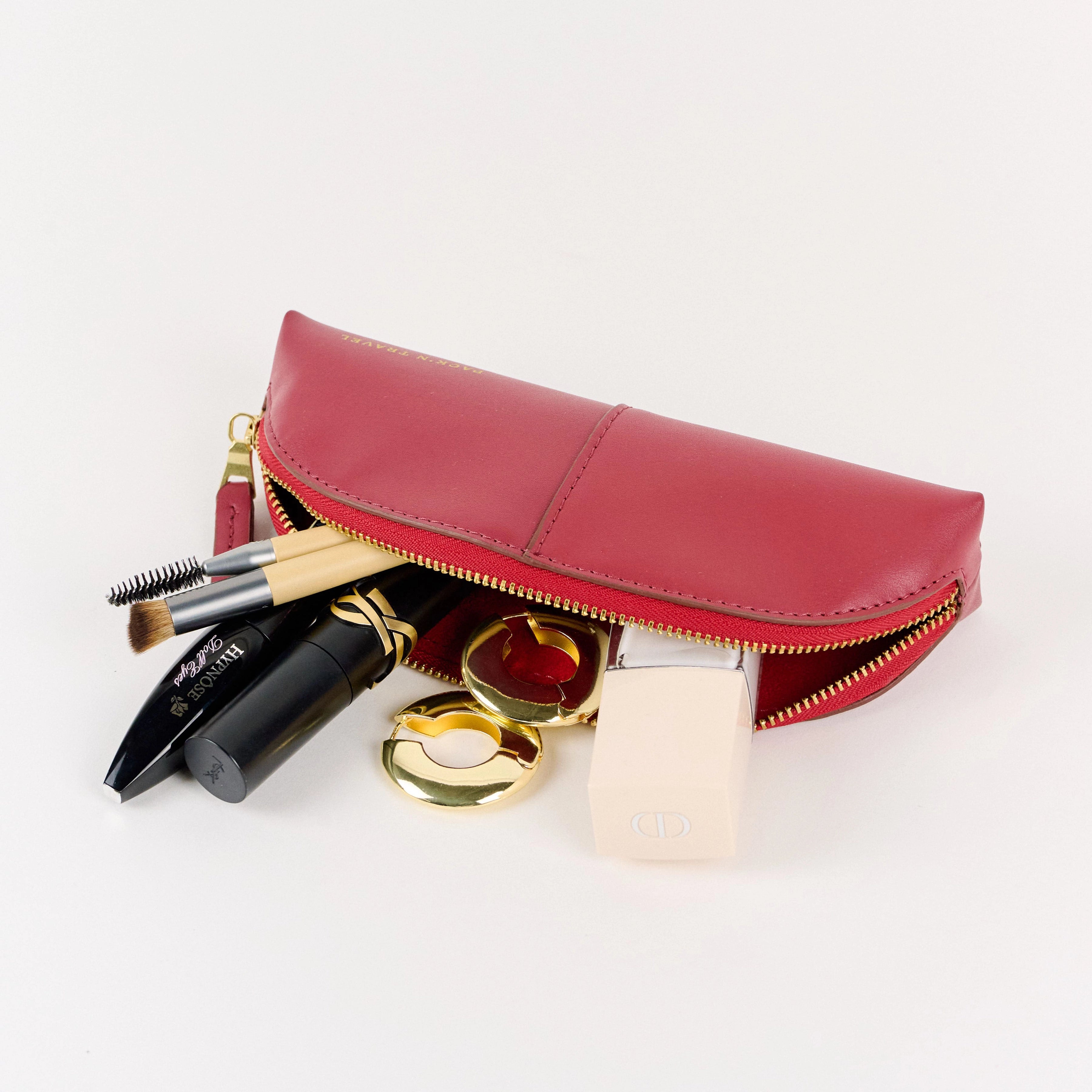 Mini Size Makeup Bag | Cherry Red