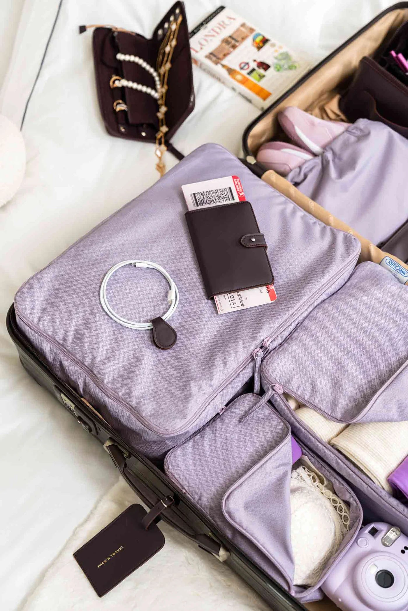 Pasaport Kılıfı ve Valiz Tagi | Mor - Pack'n Travel