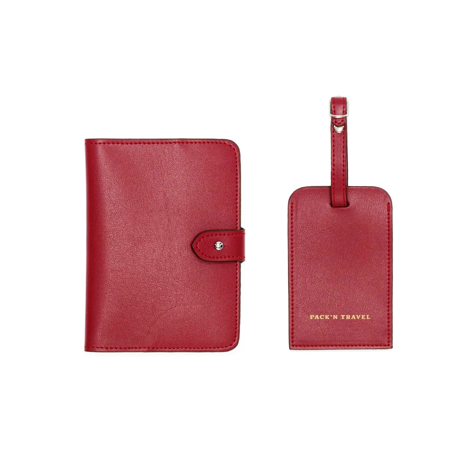 Passport Holder & Luggage Tag | Cherry Red