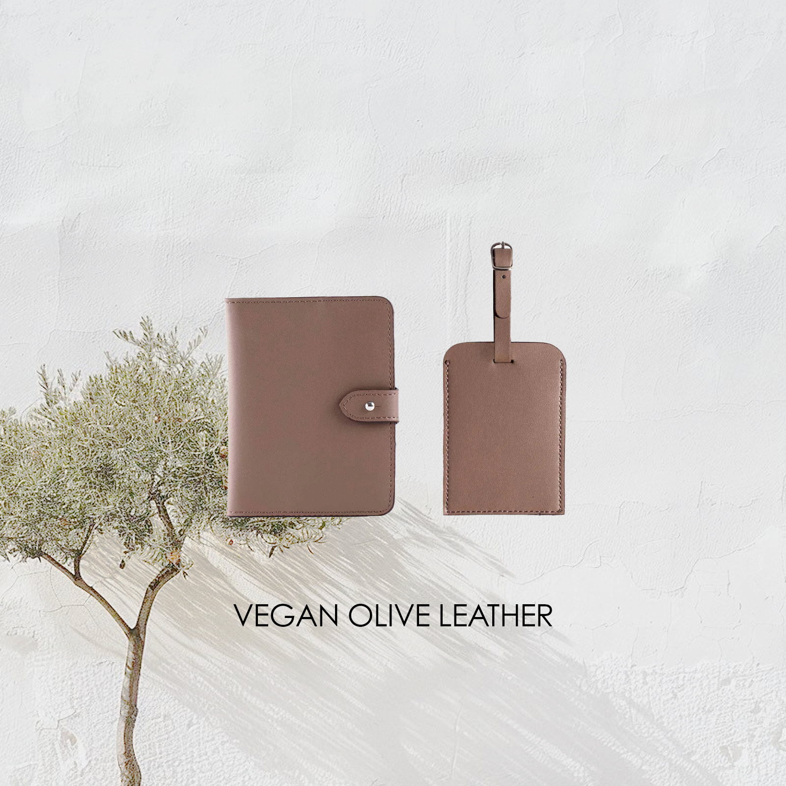Passport Holder & Luggage Tag | Beige