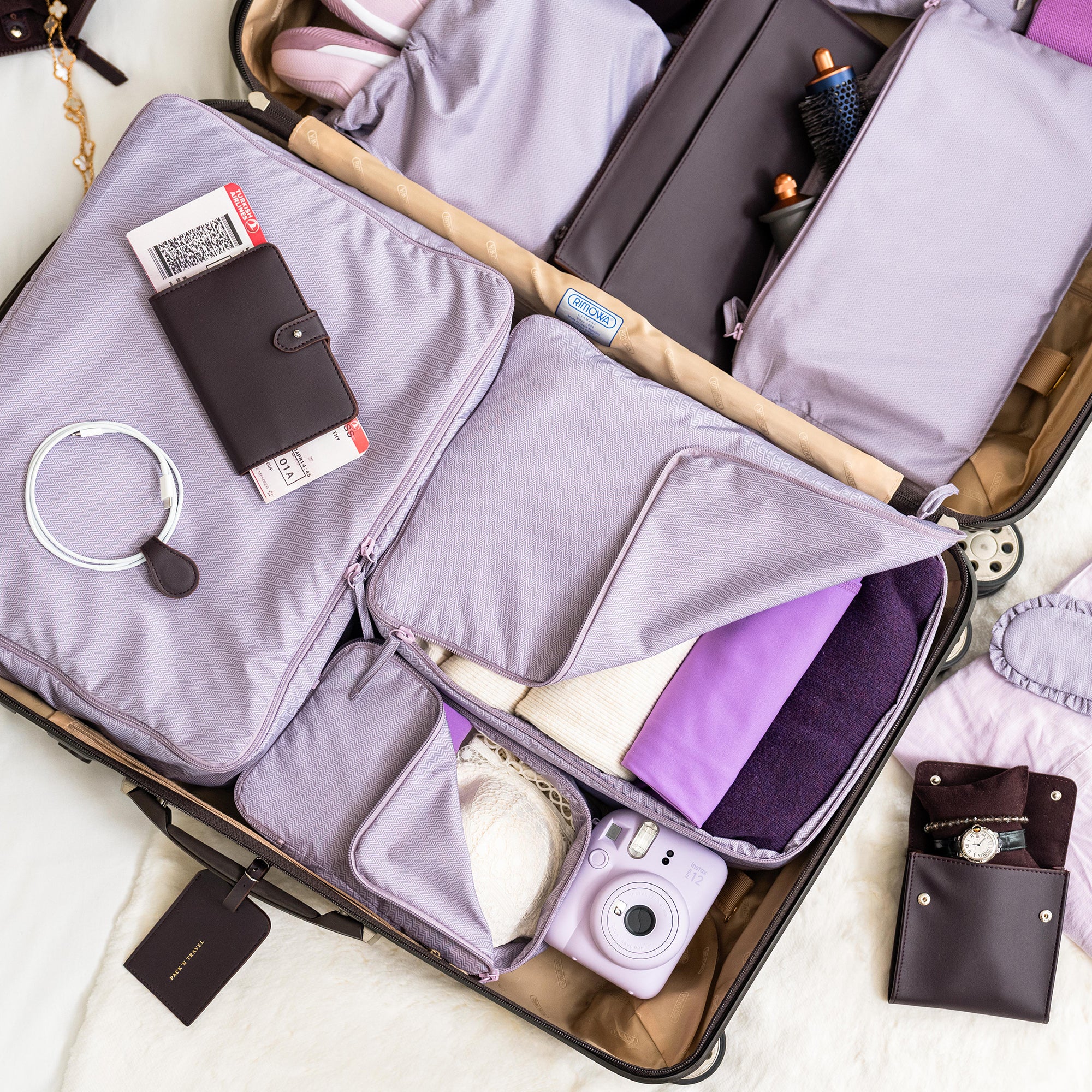 Valiz İçi Düzenleyici Set | Mor - Pack'n Travel